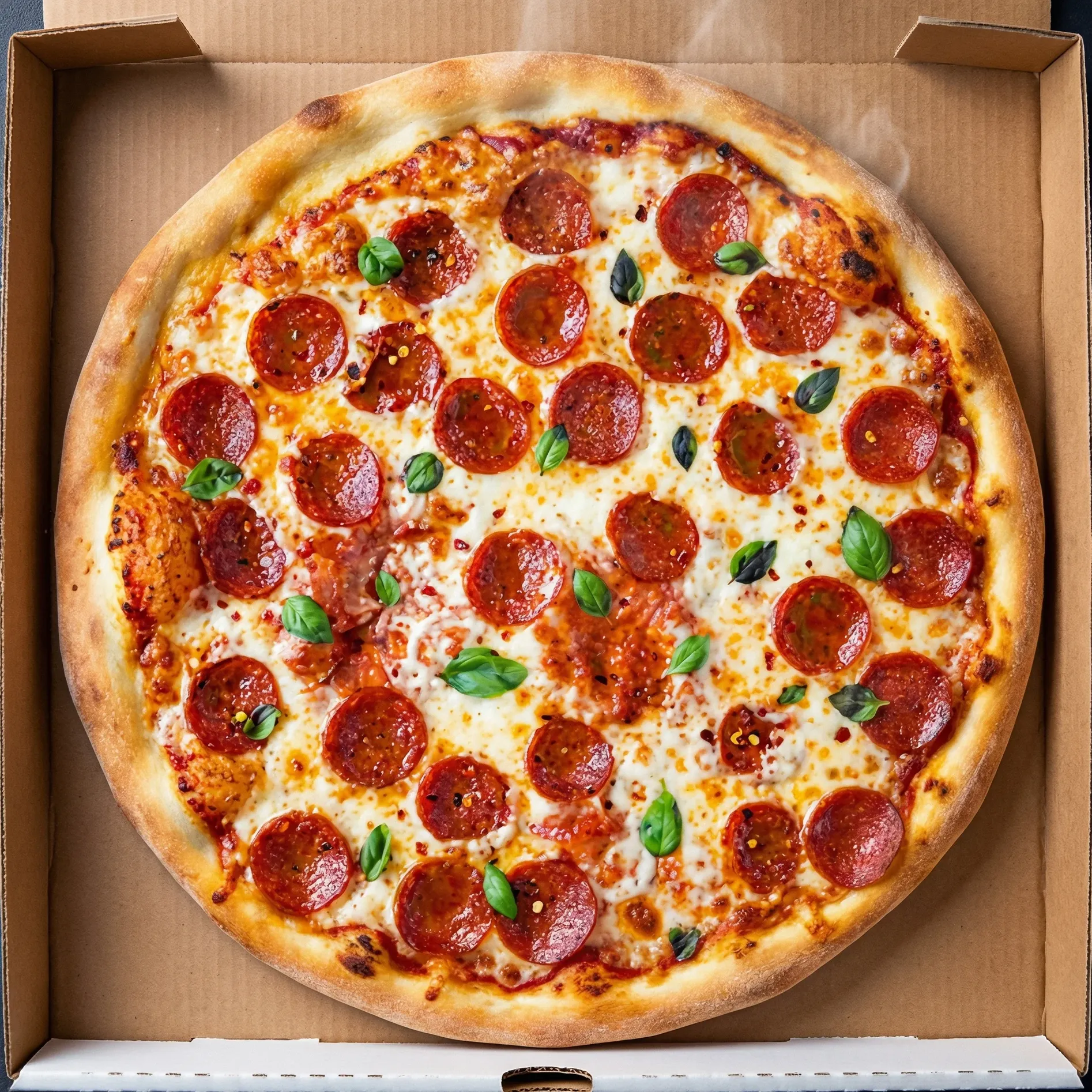 Pepperoni Pizza at Acadia Pizza in Calgary, AB